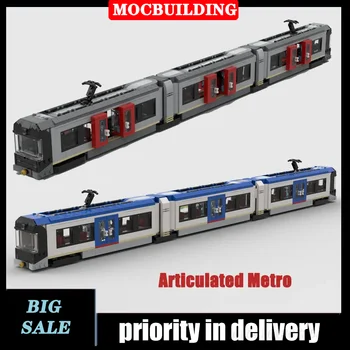 Moc Городской Поезд Трамвай Метро Модель Строительного Блока В Сборе Мальчик Коллекция Серии Игрушек Подарки