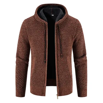 Мужской свитер, куртка Hombre, холодная блузка, осень-зима, Новая хлопковая повседневная модная теплая толстовка с капюшоном на молнии, пальто с капюшоном