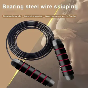 Высокоскоростной кабель для прыжков со скакалкой без спутывания с шарикоподшипниками, стальная скакалка