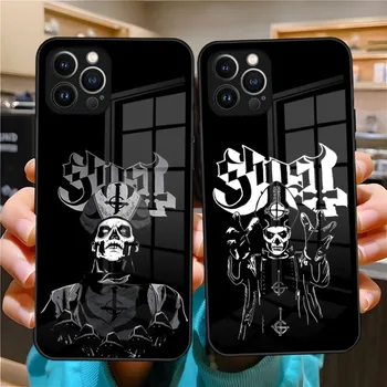 Чехол для Телефона Ghost Heavy Metal Band Для Apple iPhone 14 Pro 12 11 13 Mini X XR XS Max 8 7 6 Plus SE 2020 Стеклянная Дизайнерская Задняя Крышка
