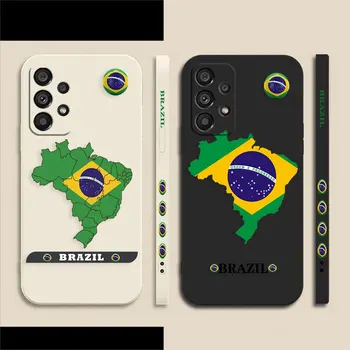Футбольный чехол с Бразильским флагом Для Samsung Galaxy A91 A14 A73 A72 A71 A53 A52 A51 A42 A33 A32 A23 A22 A21S A13 A12 4G 5G Capa Case