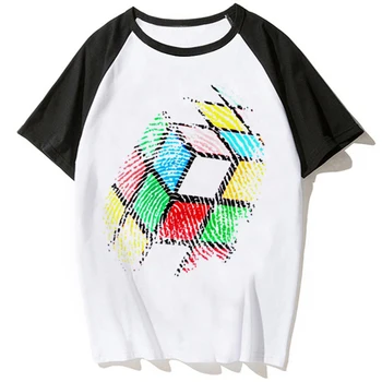 Футболка Cube Rubik женская уличная футболка с графическим рисунком для девочек y2k clothes