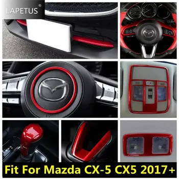 Решетка Радиатора/Рулевое Колесо/Головка Переключения Передач/Накладка Лампы Чтения Mazda CX-5 CX5 2017-2023 Красные Автомобильные Аксессуары