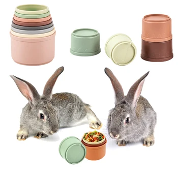 8шт Стаканчиков для кроликов, разноцветные многоразовые игрушки-кролики разных размеров, безопасные пластиковые игрушки-гнездышки для маленьких животных