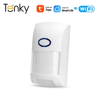 Инфракрасный детектор Tuya WiFi, датчик движения PIR, сигнализация для приложения Smart Life, дистанционное управление, умный дом, интеллектуальный датчик движения