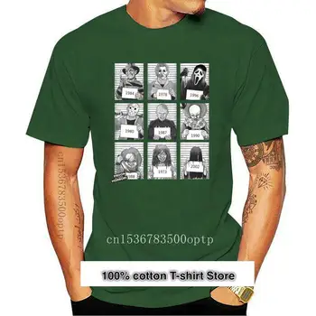 Camiseta de terror de prisión, camisa humorística de Halloween, Michael Myers, Chucky, Jason, película de terror, S-3Xl