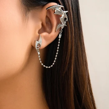 Цельные серьги-гвоздики с эльфийской ушной петлей в виде кисточки в стиле Панк для женщин, модные украшения, Легкие Роскошные Минималистичные Аксессуары