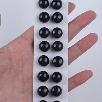 плоская кнопка 11-11,5 мм, свободные окрашенные в черный цвет бусины из пресноводного жемчуга в паре, ювелирный аксессуар 