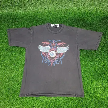 Винтажная футболка-крылышко с эффектом красного глаза, маленькая Выцветшая футболка Hatfield-McCoy-Powersports с длинными рукавами