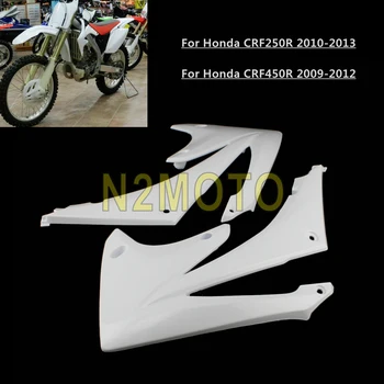 Белые Мотоциклетные Пластиковые Кожухи Переднего Бокового Радиатора Honda CRF250R CRF450R CRF 250 450 R 2009-2013