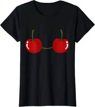 Костюм с вишневым бюстгальтером, милая легкая футболка с овощами в подарок на Хэллоуин с длинными рукавами